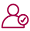 Icon Registrierung in rot