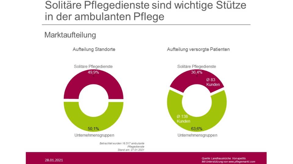 Grafik über solitäre Pflegedienste