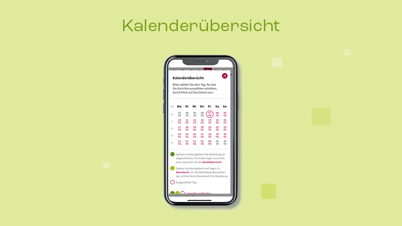 Landhausküche App Kalenderübersicht
