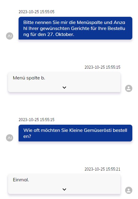 Weitere Bestellung