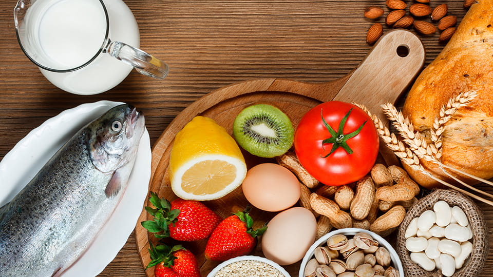 Besondere Kost - Darstellung verschiedener Lebensmittel