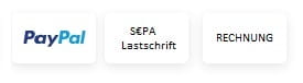PayPal, Sepa Lastschrift und Rechnung