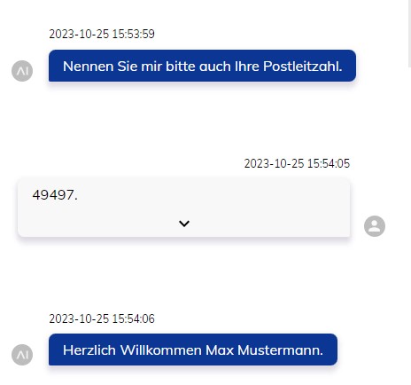 Bestätigung durch Postleitzahl