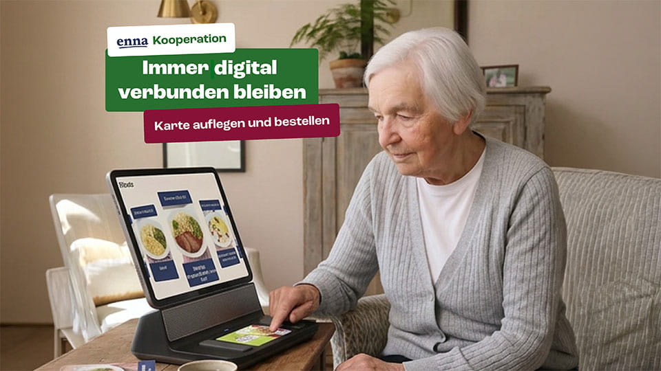 Senioren nutzt enna, um bei der Landhausküche zu bestellen